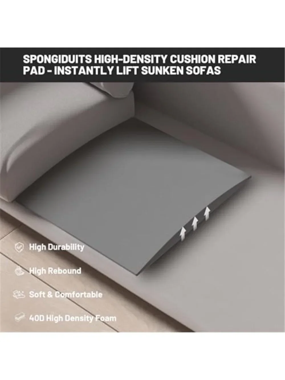 Couch Cushion Support 3Pack High Density Foam Sagging Sofa Seat Repair 20x2 Grey